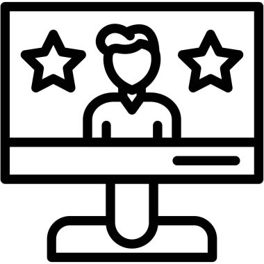 Bilgisayar simgesi ve vektör illüstrasyonu beyaz arkaplanda izole edildi