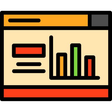 grafik ikonu vektör illüstrasyonu