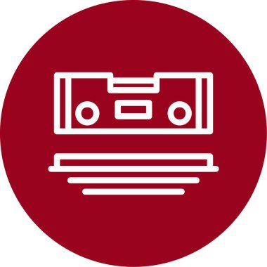 Kaset. Web simgesi basit illüstrasyon