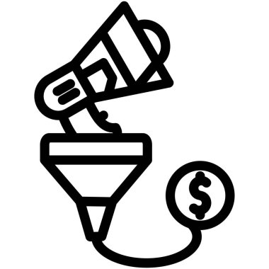 Dolar huni simgesi, vektör çizimi