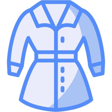 Ceket simgesi, vektör illüstrasyonu