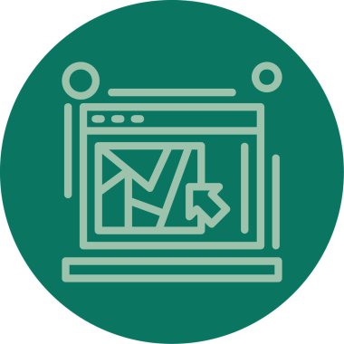 Benzersiz web sitesi vektör simgesi