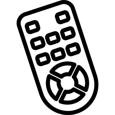 Oyun denetleyici simgesi. Anahat oyun denetleyicisi vektör simgesi web tasarımı için beyaz arka planda yalıtılmış