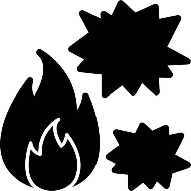 Yangın. Web simgesi basit tasarım