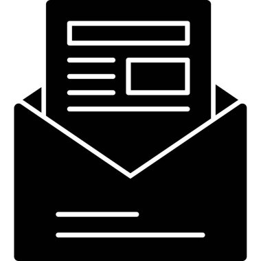 zarf e- posta simgesi, vektör illüstrasyonu