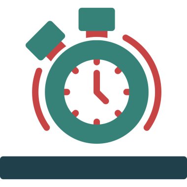 zaman yönetimi düz vektör simgesi