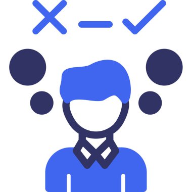 Katı Karar İki Renk, Vektör İllüstrasyonu