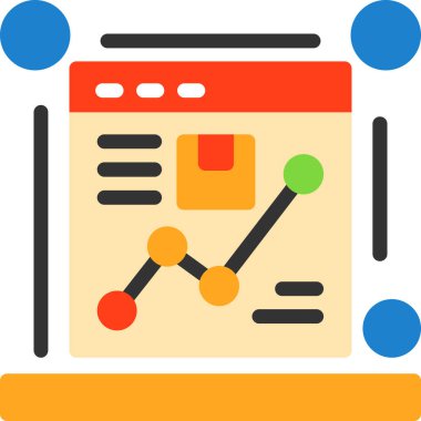 düz biçimli analitik grafik simgesi