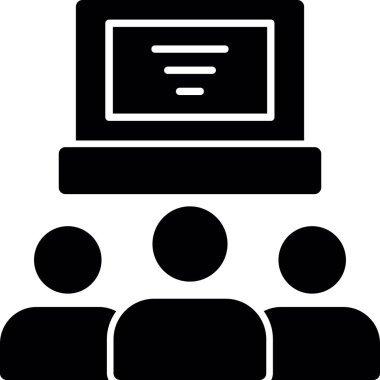 iş görüşmesi simgesi, basit vektör illüstrasyonu