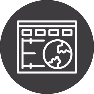 tarayıcı simgesi vektör illüstrasyonu