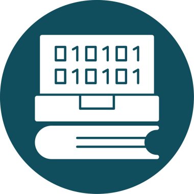 Veri kodu. Web simgesi basit illüstrasyon