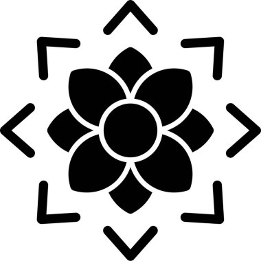 çiçek simgesi, vektör illüstrasyonu