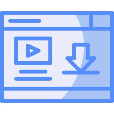 video simgesi, vektör illüstrasyonu