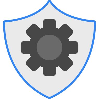 kalkan ikon vektör illüstrasyonu