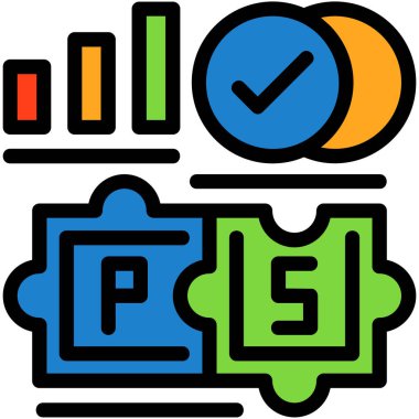 iş grafiği ikon vektör illüstrasyonu