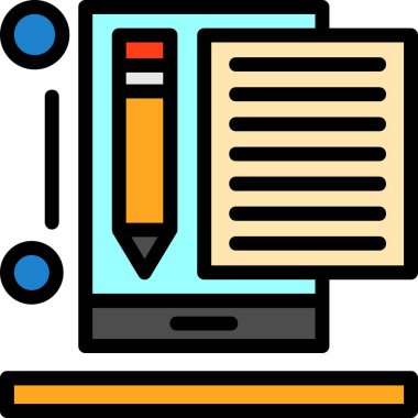 Not vektör simgesi yazılıyor