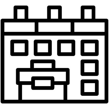 Takvim tarihi simgesi ana hatları vektörü. olay takvimi. tarih