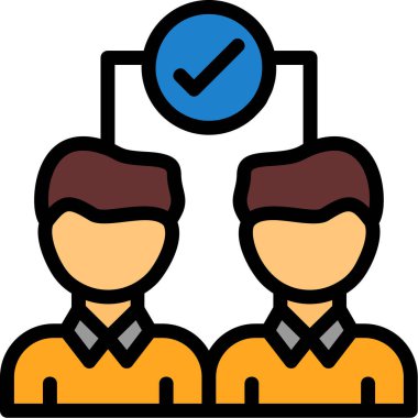 İş kadınıyım. Web simgesi basit illüstrasyon