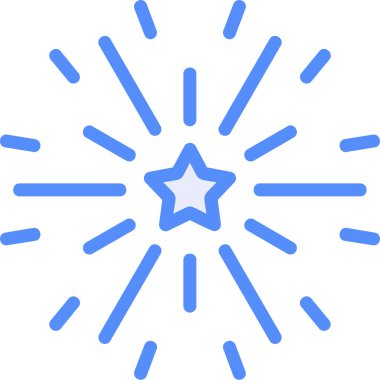 Havai fişekler. Web simgesi basit illüstrasyon