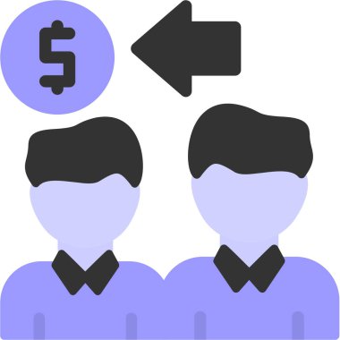 Para için. Web simgesi basit illüstrasyon