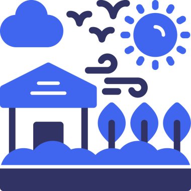 Bir ev simgesinin vektör illüstrasyonu