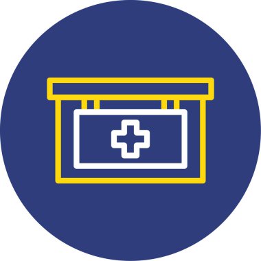 Tıbbi dosya simgesi. vektör illüstrasyonu