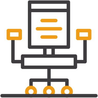 iş yönetimi simgesi, basit vektör illüstrasyonu