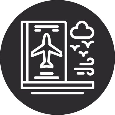 Pasaport. Web simgesi vektör illüstrasyonu