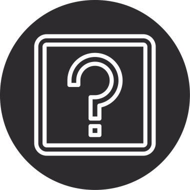 Moda Biçimli İzole Arkaplanda Soru İşareti Simgesi