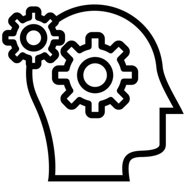 beyin ikonu vektör illüstrasyonu