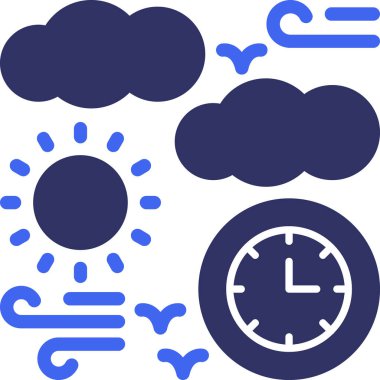 Bir dizi farklı simgenin vektör illüstrasyonu