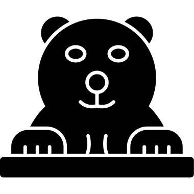 panda simgesi vektör illüstrasyonu