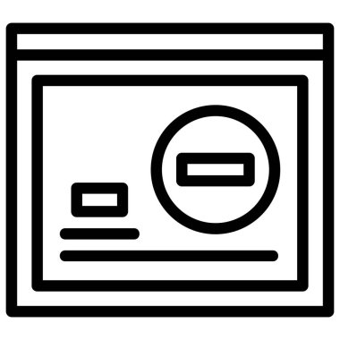 tarayıcı simgesi vektör illüstrasyonu