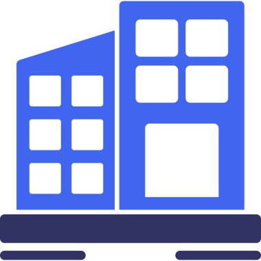 Bina inşaat simgesi düz biçimli