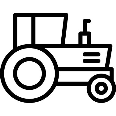 Traktör simgesi, vektör illüstrasyonu