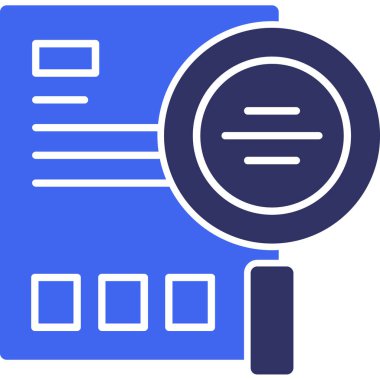 Büyütme cam simgesi, basit vektör illüstrasyonu