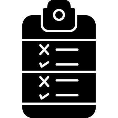 Kontrol listesi simgesi vektör illüstrasyonu