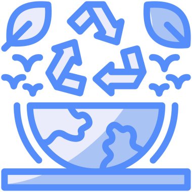 Ekoloji ve çevreci kategorisinde ekoloji çevre ikonu