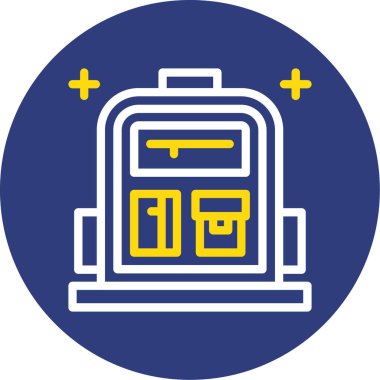 Çanta. Web simgesi basit illüstrasyon