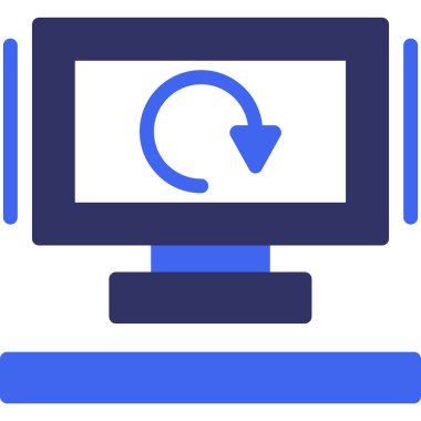 Bilgisayar. Web simgesi basit illüstrasyon