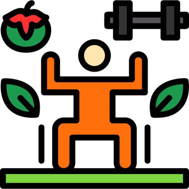 sağlıklı yaşam tarzı fitness simgesi