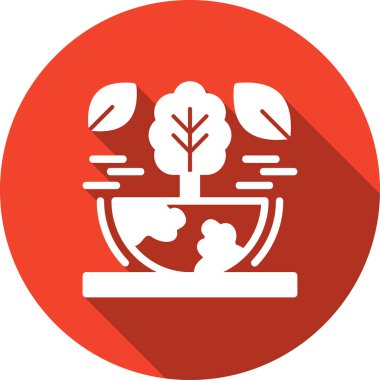 Ağaç simgesinin vektör illüstrasyonu