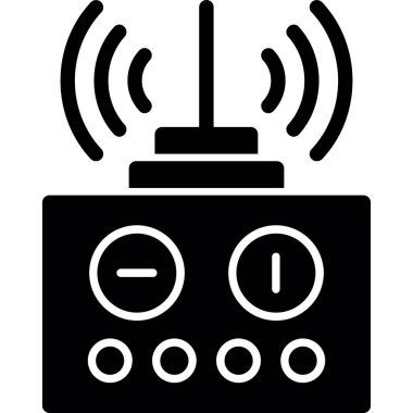 radyo kontrol simgesi, vektör illüstrasyonu
