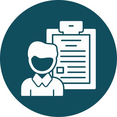 Beyaz takım elbiseli ve dizüstü bilgisayarlı mavi gömlekli bir adamın vektör çizimi.