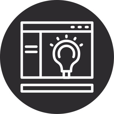 Web simgesi, basit vektör illüstrasyonu