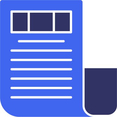 Gazete. Web simgesi basit illüstrasyon