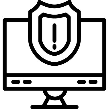 Bilgisayar güvenlik simgesi ana hat biçiminde