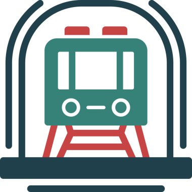 Metro simgesi vektör illüstrasyonu