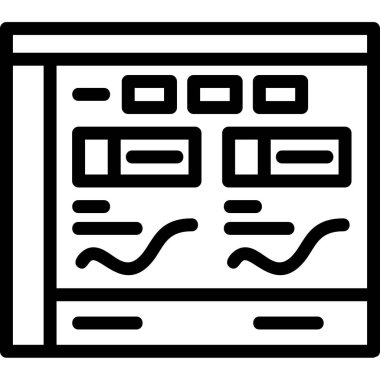 Web tasarım çizgisi vektör çizimi