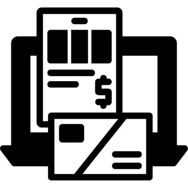 para ve finans hattı vektör simgesi.